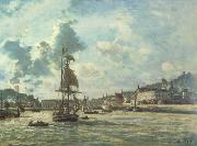 Johan Barthold Jongkind Entrance to the Port of Honfleur (Windy Day) (nn02) Sweden oil painting artist